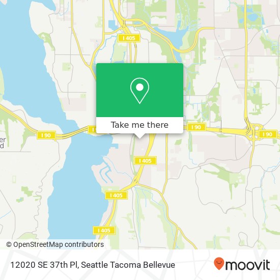 Mapa de 12020 SE 37th Pl, Bellevue, WA 98006