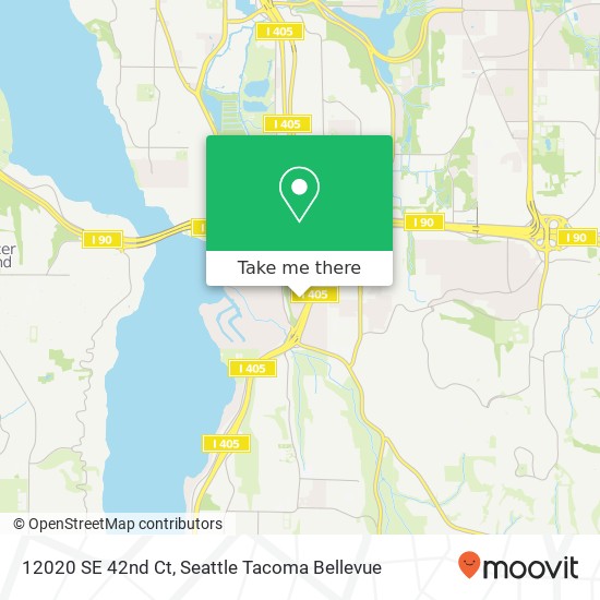 Mapa de 12020 SE 42nd Ct, Bellevue, WA 98006