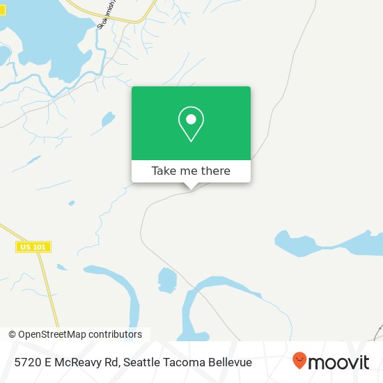 Mapa de 5720 E McReavy Rd, Union, WA 98592