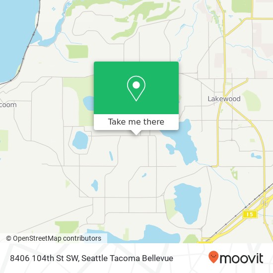 Mapa de 8406 104th St SW, Lakewood, WA 98498