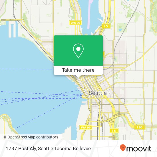 Mapa de 1737 Post Aly, Seattle, WA 98101