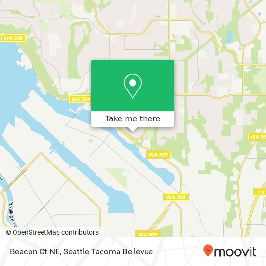 Mapa de Beacon Ct NE, Tacoma, WA 98422