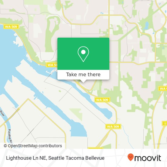 Mapa de Lighthouse Ln NE, Tacoma, WA 98422