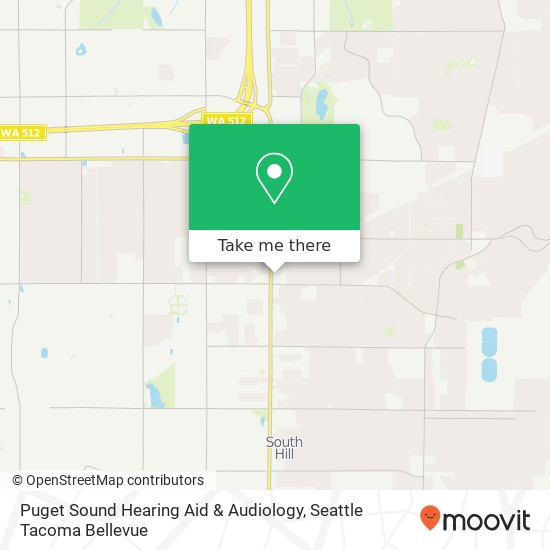 Mapa de Puget Sound Hearing Aid & Audiology, 12623 Meridian E