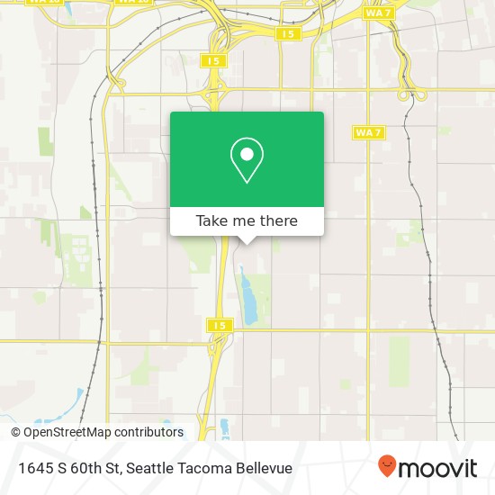 Mapa de 1645 S 60th St, Tacoma, WA 98408
