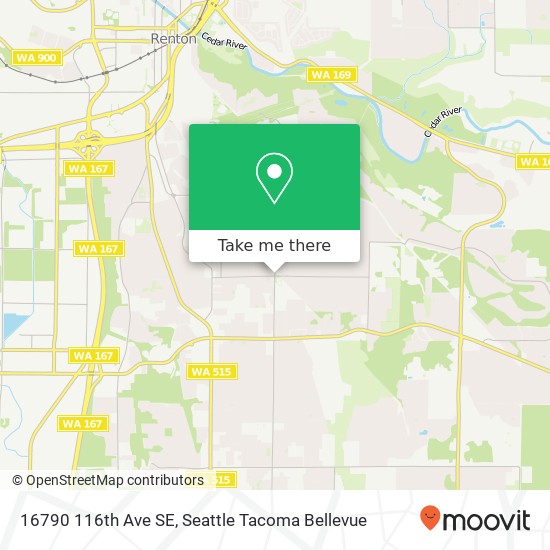 Mapa de 16790 116th Ave SE, Renton, WA 98058