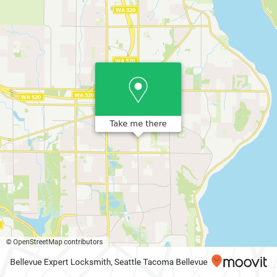 Mapa de Bellevue Expert Locksmith, 1128 156th Ave NE