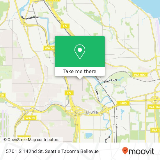 Mapa de 5701 S 142nd St, Tukwila, WA 98168