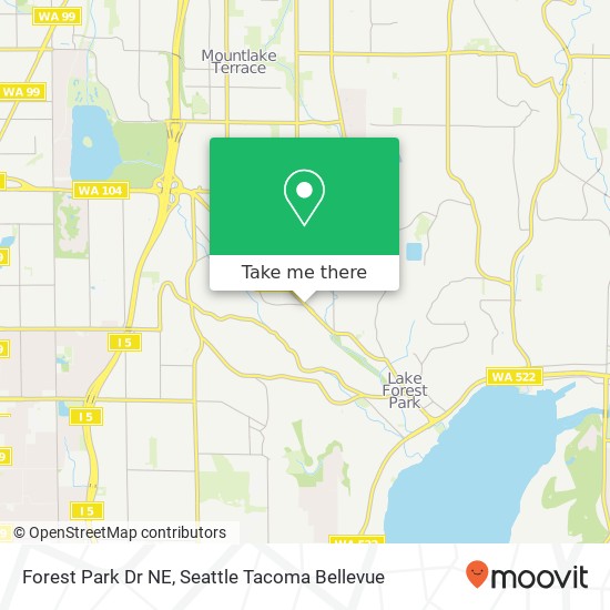 Mapa de Forest Park Dr NE, Lake Forest Park (SHORELINE), WA 98155