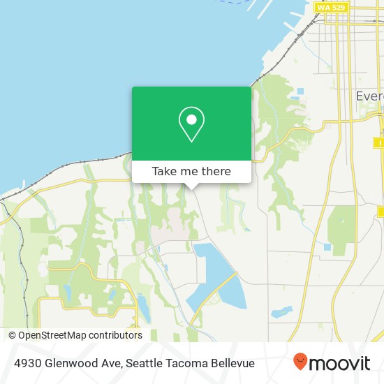 Mapa de 4930 Glenwood Ave, Everett, WA 98203