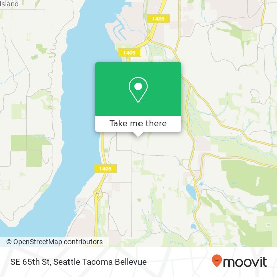 Mapa de SE 65th St, Bellevue, WA 98006