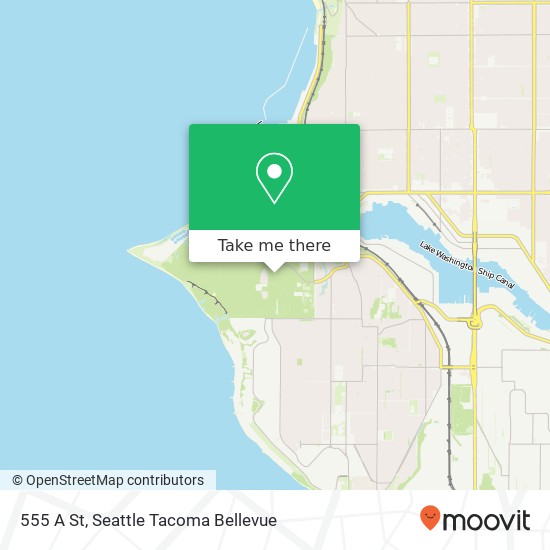 Mapa de 555 A St, Seattle, WA 98199