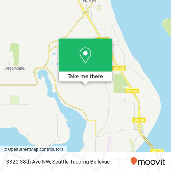 Mapa de 3820 38th Ave NW, Gig Harbor, WA 98335