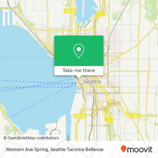 Mapa de Western Ave Spring, Seattle, WA 98101