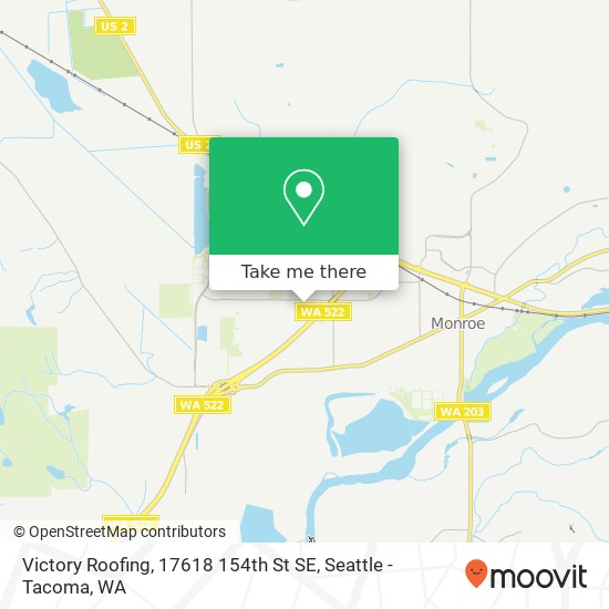 Victory Roofing, 17618 154th St SE map