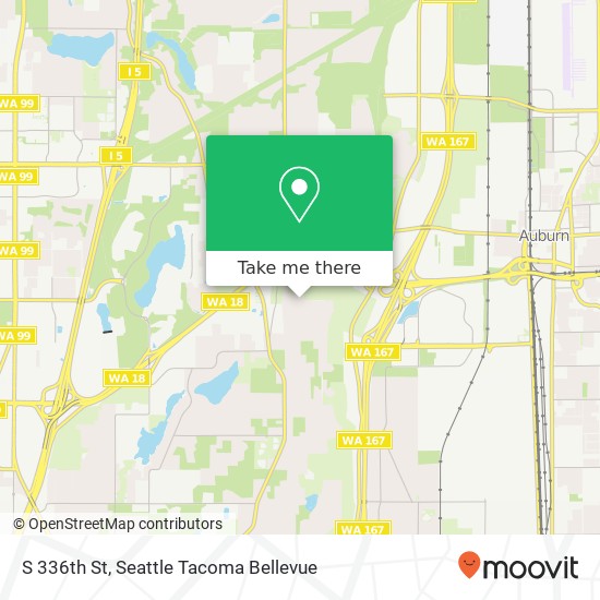 Mapa de S 336th St, Auburn, WA 98001