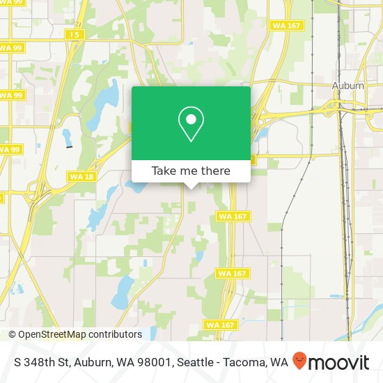 Mapa de S 348th St, Auburn, WA 98001