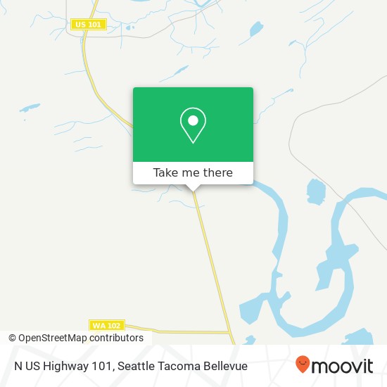 Mapa de N US Highway 101, Shelton, WA 98584