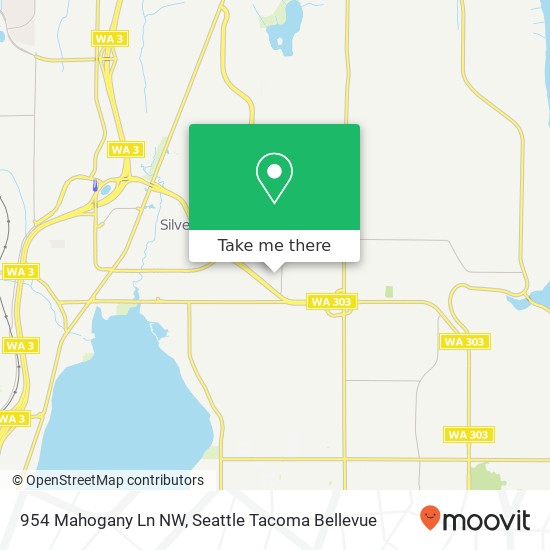 Mapa de 954 Mahogany Ln NW, Silverdale, WA 98383