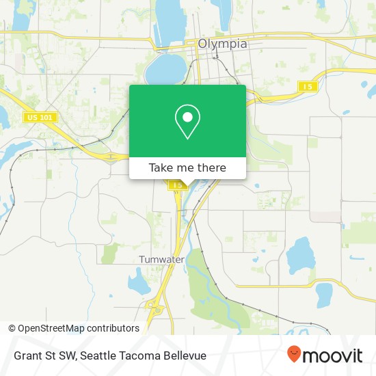 Mapa de Grant St SW, Tumwater, WA 98501