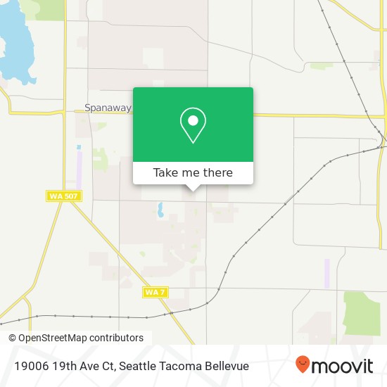 19006 19th Ave Ct, Spanaway, WA 98387 map