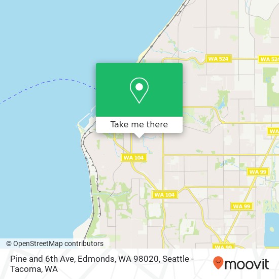 Mapa de Pine and 6th Ave, Edmonds, WA 98020