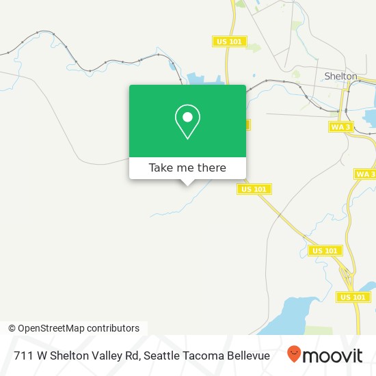 Mapa de 711 W Shelton Valley Rd, Shelton, WA 98584