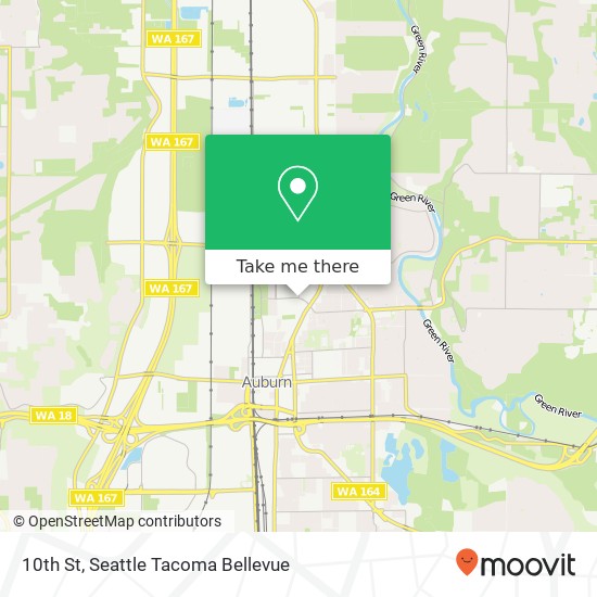 Mapa de 10th St, Auburn, WA 98002