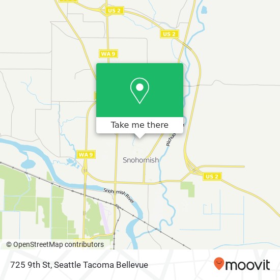 Mapa de 725 9th St, Snohomish, WA 98290