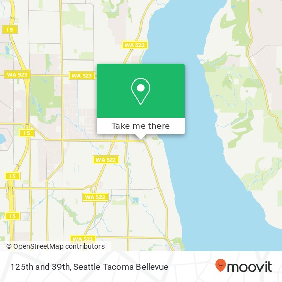 125th and 39th, Seattle, WA 98125 map