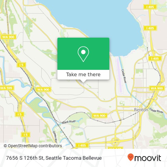 Mapa de 7656 S 126th St, Seattle, WA 98178