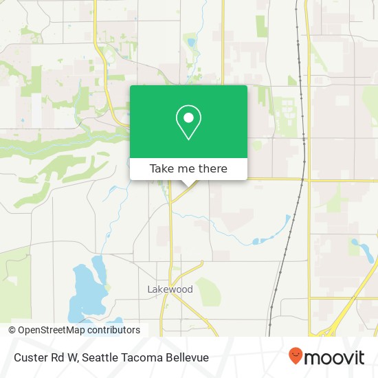 Mapa de Custer Rd W, Lakewood, WA 98499