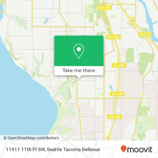 Mapa de 11911 11th Pl SW, Seattle, WA 98146