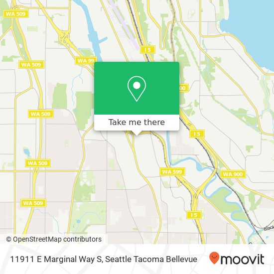 Mapa de 11911 E Marginal Way S, Tukwila, WA 98168
