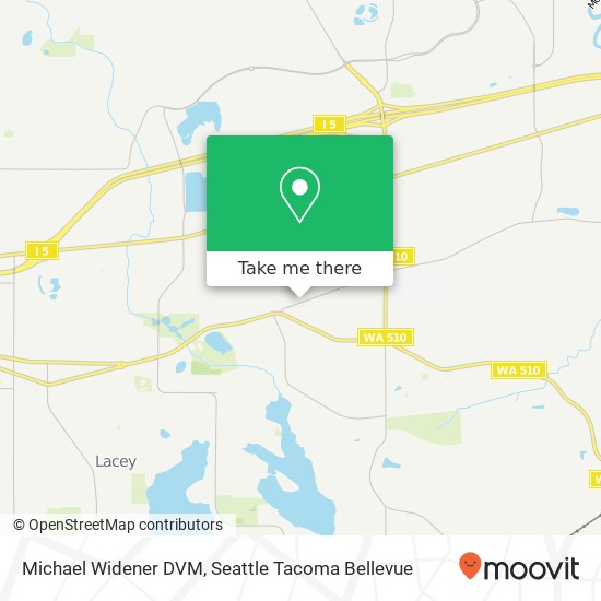 Mapa de Michael Widener DVM, 7602 Steilacoom Rd SE