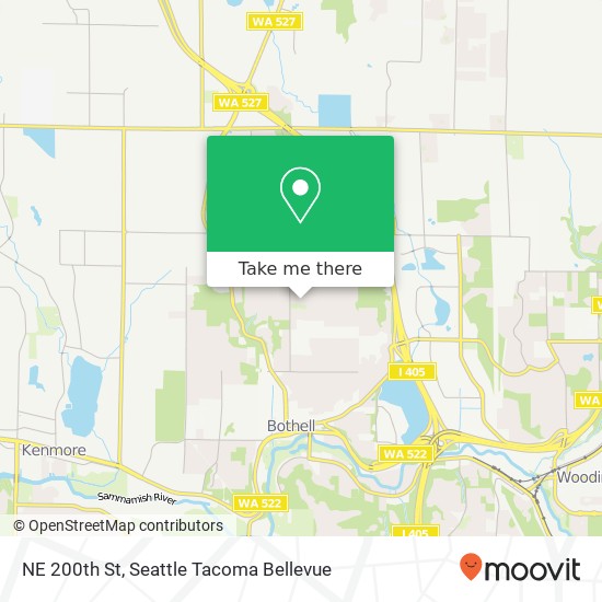 Mapa de NE 200th St, Bothell, WA 98011