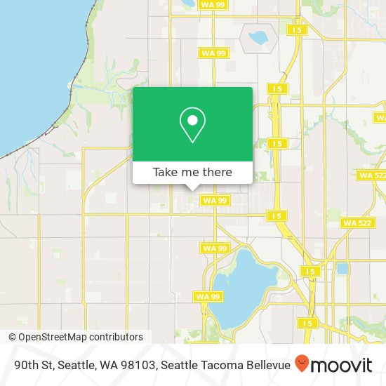 Mapa de 90th St, Seattle, WA 98103