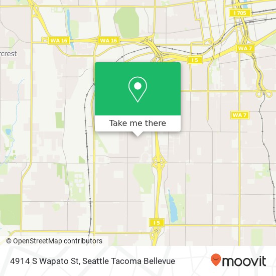 Mapa de 4914 S Wapato St, Tacoma, WA 98409