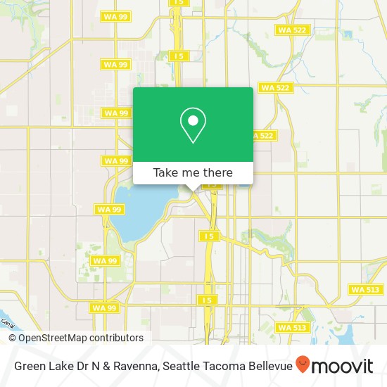 Mapa de Green Lake Dr N & Ravenna, Seattle, WA 98115