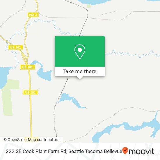 Mapa de 222 SE Cook Plant Farm Rd, Shelton, WA 98584