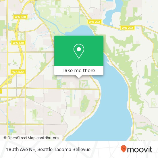 Mapa de 180th Ave NE, Redmond, WA 98052