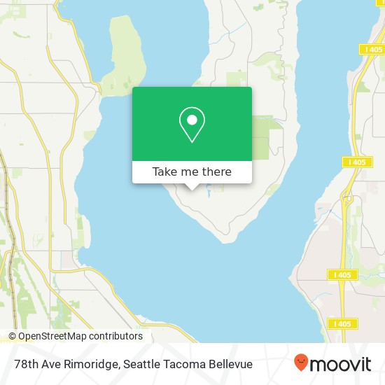 Mapa de 78th Ave Rimoridge, Mercer Island, WA 98040