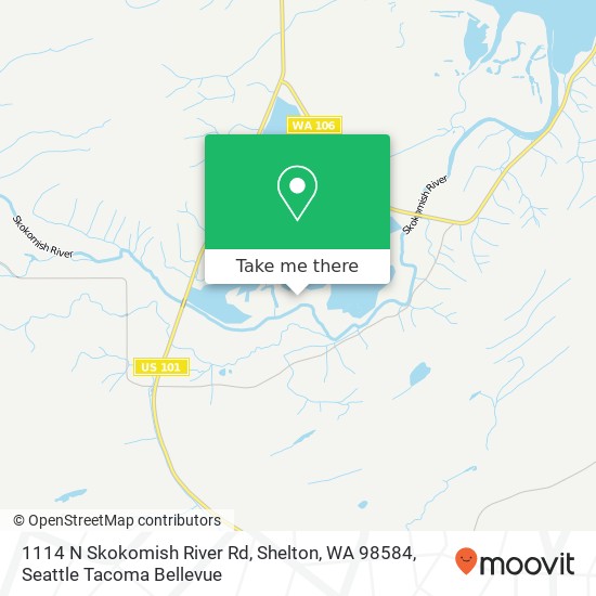 1114 N Skokomish River Rd, Shelton, WA 98584 map