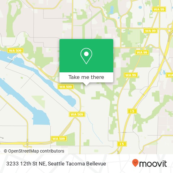 Mapa de 3233 12th St NE, Tacoma, WA 98422