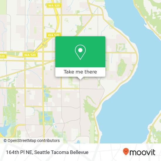 Mapa de 164th Pl NE, Bellevue, WA 98008