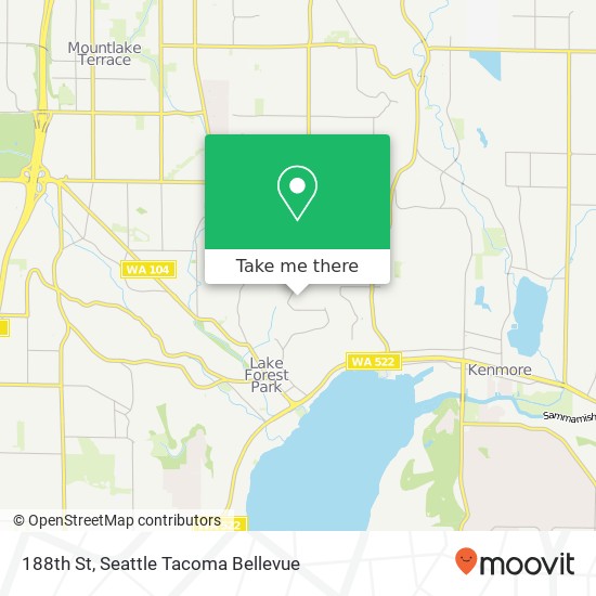 Mapa de 188th St, Lake Forest Park, WA 98155