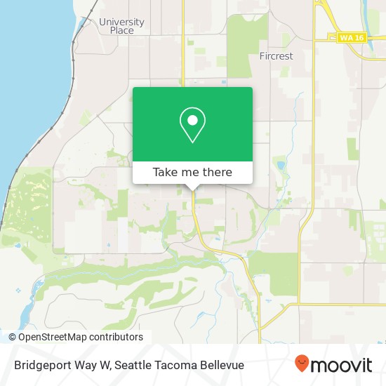 Bridgeport Way W, University Place, WA 98467 map