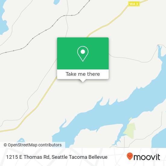 Mapa de 1215 E Thomas Rd, Grapeview, WA 98546