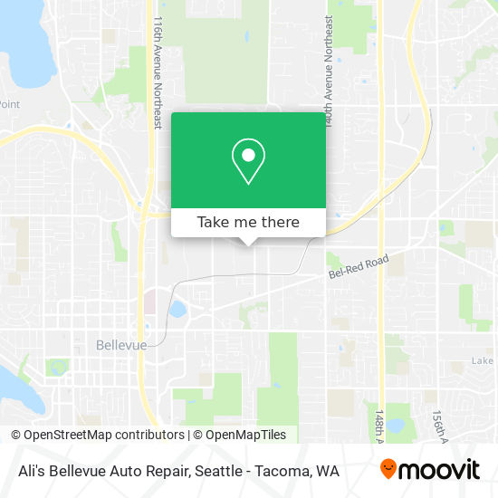 Ali's Bellevue Auto Repair map