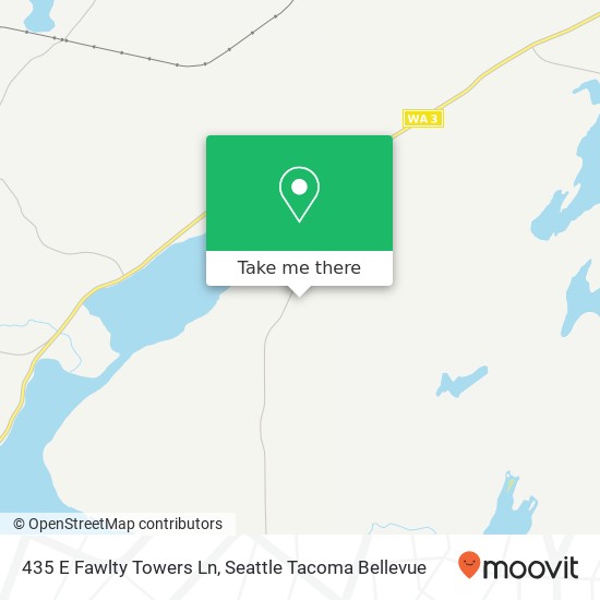 Mapa de 435 E Fawlty Towers Ln, Shelton, WA 98584